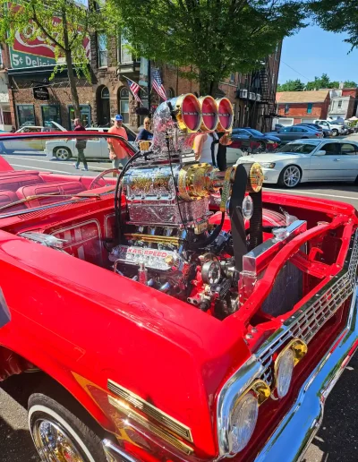 Custom red lowrider