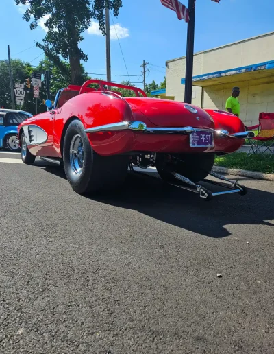 classic Chevy Corvette drag racing car