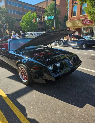 Classic Black Muscle car