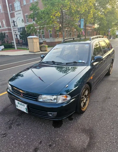 Classic Green Mitsubishi Wagon