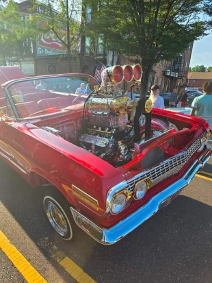 Custom red lowrider